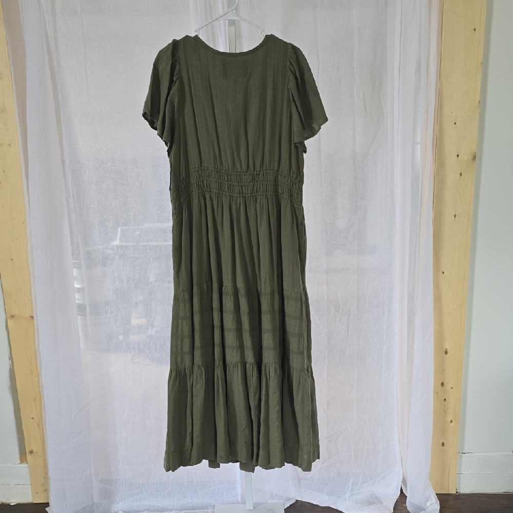 Anthropologie Olive Tiered Smocked-Waist Maxi Dress - Picture 4 of 6